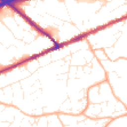 Daytime road noise heatmap for EX14 1DW