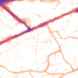 Daytime road noise heatmap for EX14 1DX