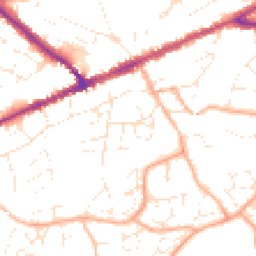 Daytime road noise heatmap for EX14 1DZ
