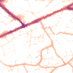 Daytime road noise heatmap for EX14 1EA