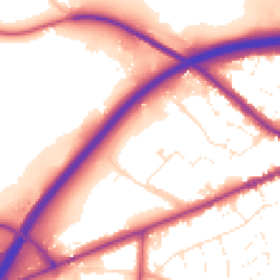 Daytime road noise heatmap for EX14 1EQ