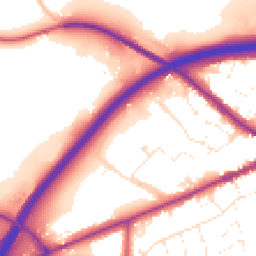 Daytime road noise heatmap for EX14 1ER