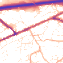 Daytime road noise heatmap for EX14 1EY
