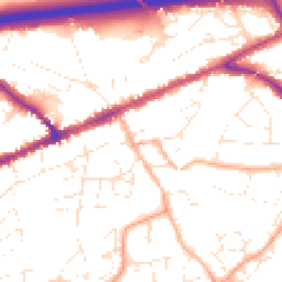 Daytime road noise heatmap for EX14 1HB