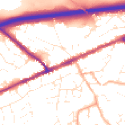 Daytime road noise heatmap for EX14 1HR