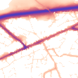 Daytime road noise heatmap for EX14 1HT