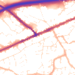 Daytime road noise heatmap for EX14 1JU