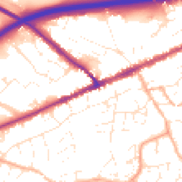 Daytime road noise heatmap for EX14 1JX