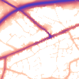 Daytime road noise heatmap for EX14 1LD
