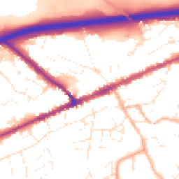 Daytime road noise heatmap for EX14 1LP