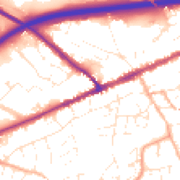 Daytime road noise heatmap for EX14 1LQ