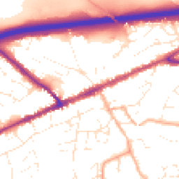 Daytime road noise heatmap for EX14 1LS