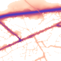 Daytime road noise heatmap for EX14 1NP