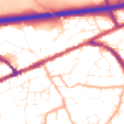 Daytime road noise heatmap for EX14 1PH