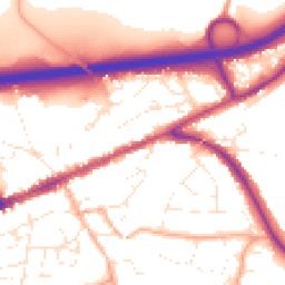 Daytime road noise heatmap for EX14 1PR