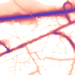 Daytime road noise heatmap for EX14 1PW