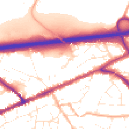 Daytime road noise heatmap for EX14 1QG