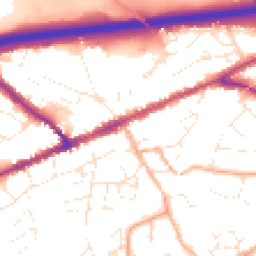 Daytime road noise heatmap for EX14 1QS