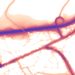 Daytime road noise heatmap for EX14 1QX