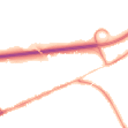 Night-time road noise heatmap for EX14 1QX