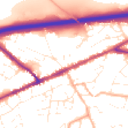 Daytime road noise heatmap for EX14 1SS