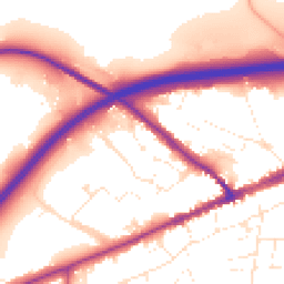 Daytime road noise heatmap for EX14 1TD