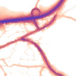 Daytime road noise heatmap for EX14 1UT