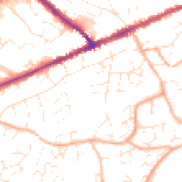 Daytime road noise heatmap for EX14 2DP