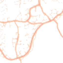 Daytime road noise heatmap for EX14 2FB