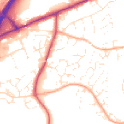 Daytime road noise heatmap for EX14 2GU