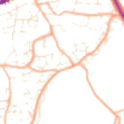 Daytime road noise heatmap for EX14 2TT