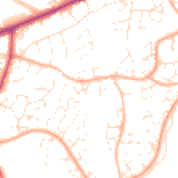 Daytime road noise heatmap for EX14 2TU