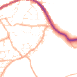 Daytime road noise heatmap for EX14 2UP