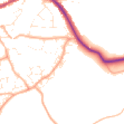 Daytime road noise heatmap for EX14 2UW