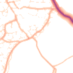 Daytime road noise heatmap for EX14 2WB