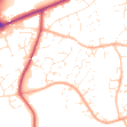 Daytime road noise heatmap for EX14 2WE