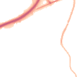 Night-time road noise heatmap for EX14 2XT