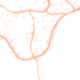 Daytime road noise heatmap for EX14 2XZ