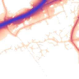 Daytime road noise heatmap for EX14 2YQ