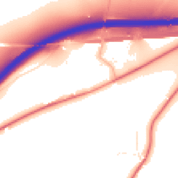 Daytime road noise heatmap for EX14 3BQ