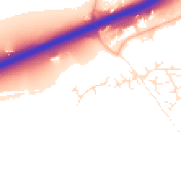 Daytime road noise heatmap for EX14 3FE