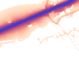 Daytime road noise heatmap for EX14 3FS