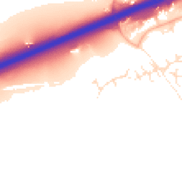 Daytime road noise heatmap for EX14 3FT