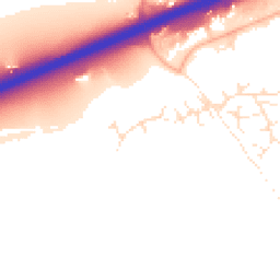 Daytime road noise heatmap for EX14 3FX