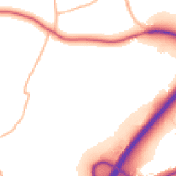 Daytime road noise heatmap for EX14 3NR
