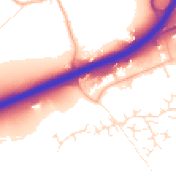 Daytime road noise heatmap for EX14 3PD