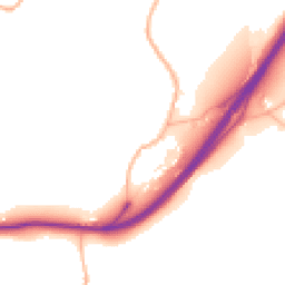 Daytime road noise heatmap for EX14 9AH