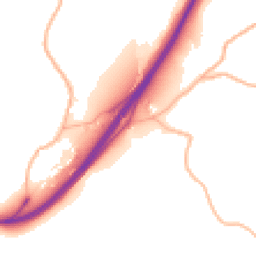 Daytime road noise heatmap for EX14 9AL