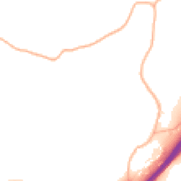 Daytime road noise heatmap for EX14 9AN