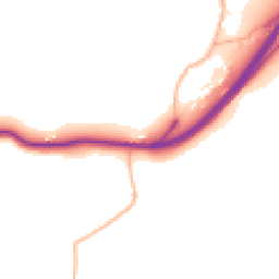Daytime road noise heatmap for EX14 9AQ